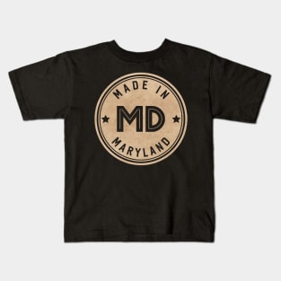 Made In Maryland MD State USA Kids T-Shirt